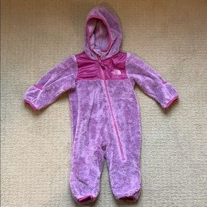 The North Face fleece Onesie. Sz 3-6 months.